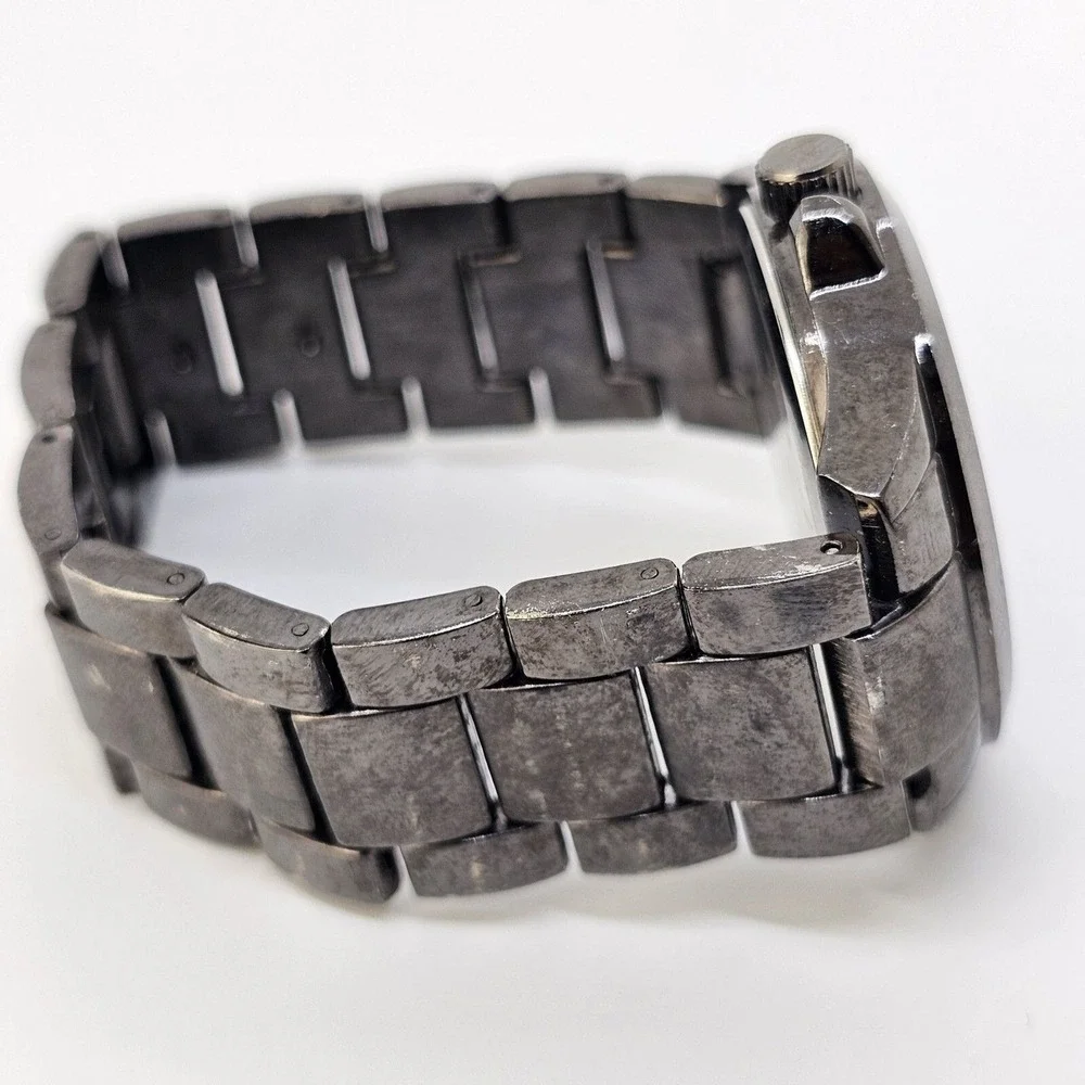 Men's Watch 40MM Dark Gray Case Dial Bracelet Bands 6.5